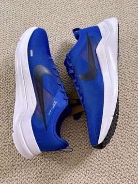 New Nike Downshifter 12 Men's Athletic Running Shoes - Royal Blue/Black/White